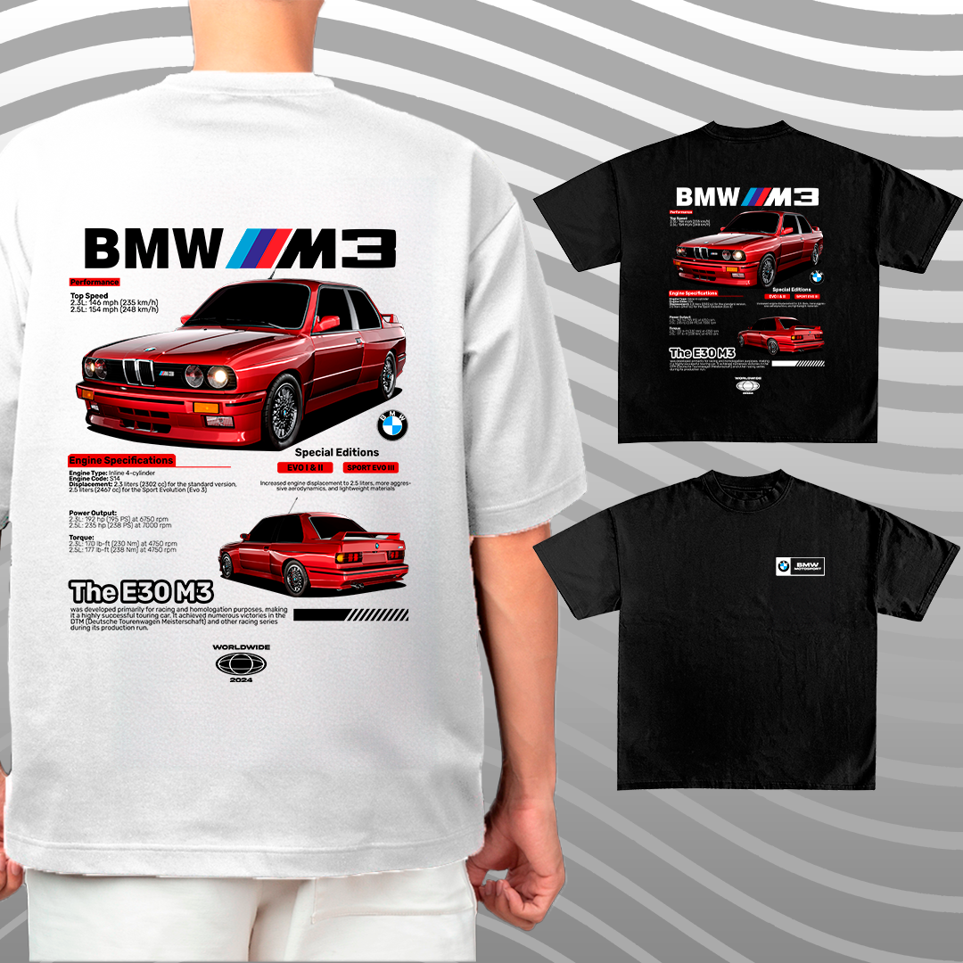 BMW E30 M3 T shirt design Pardell