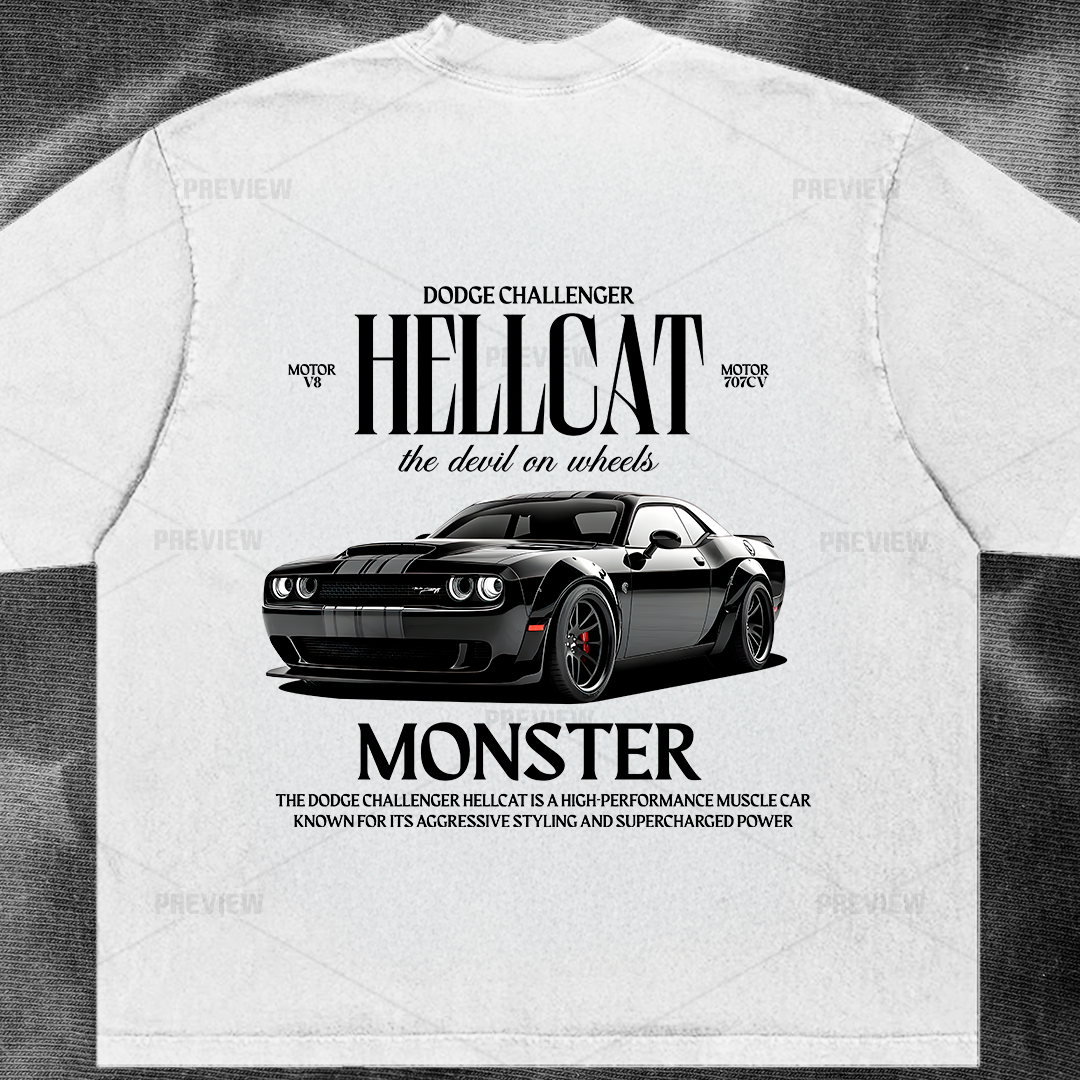Men's Dodge Hellcat Graphic T-Shirt - Officially Licensed SRT Shirt (X-Large)