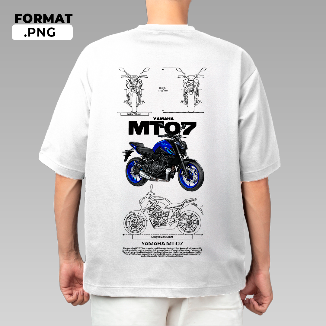 Yamaha MT 07 T shirt design Pardell