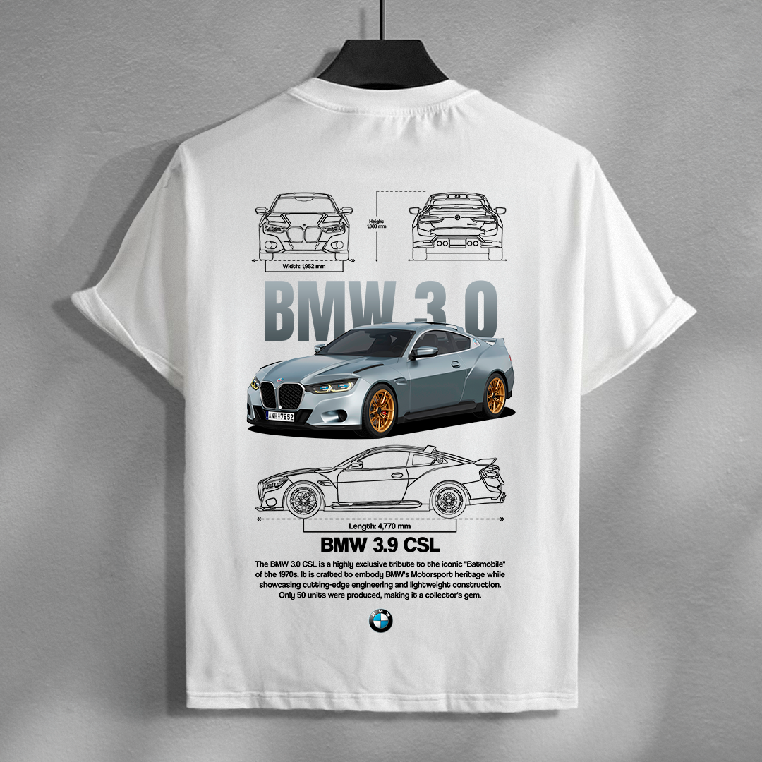 car t-shirt desing - bmw csl 3.0