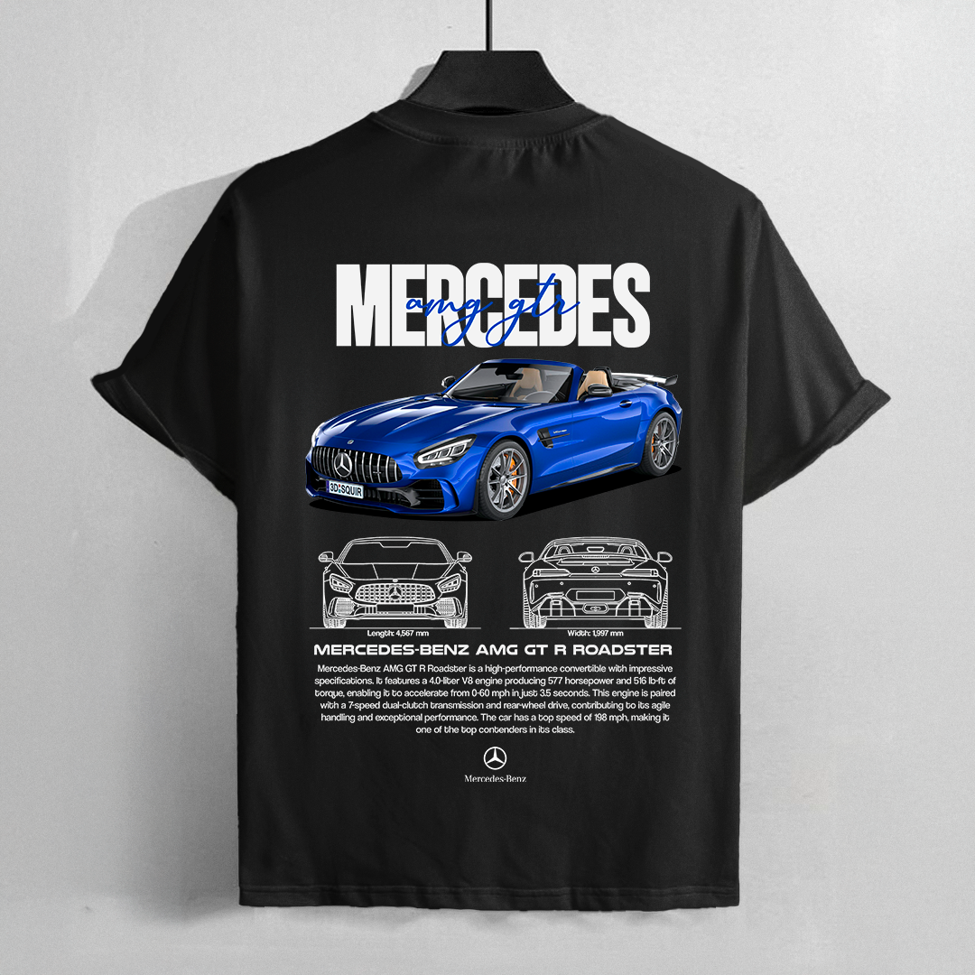 car t-shirt desing - mercedes benz amg gt r