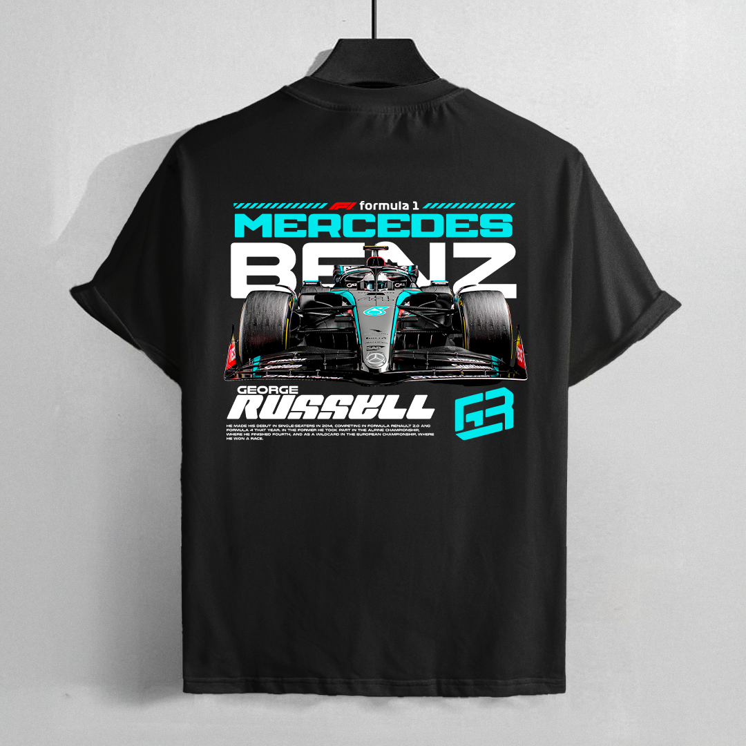 F1 car t-shirt design - G.  RUSSELL