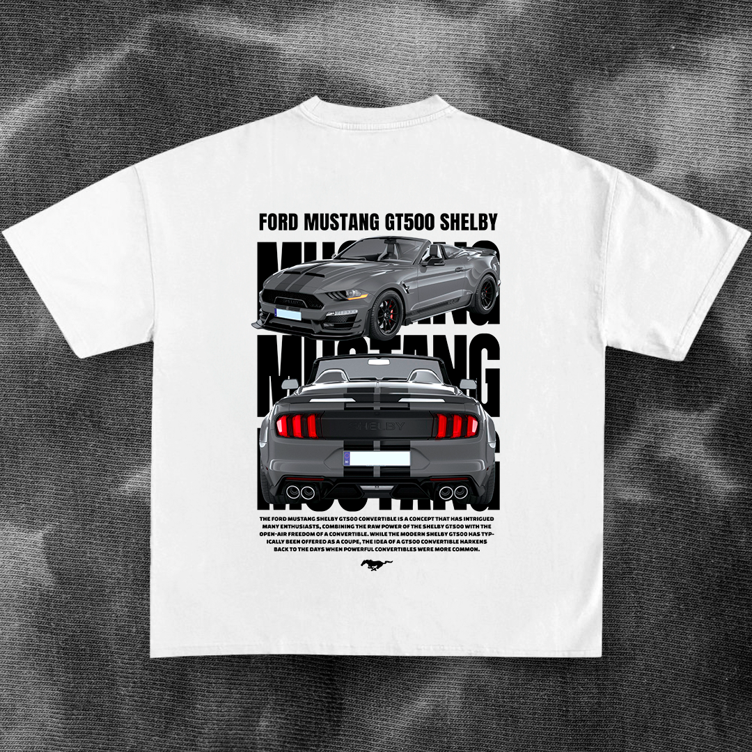 Ford Mustang GT500 Shelby convertible - t-shirt design