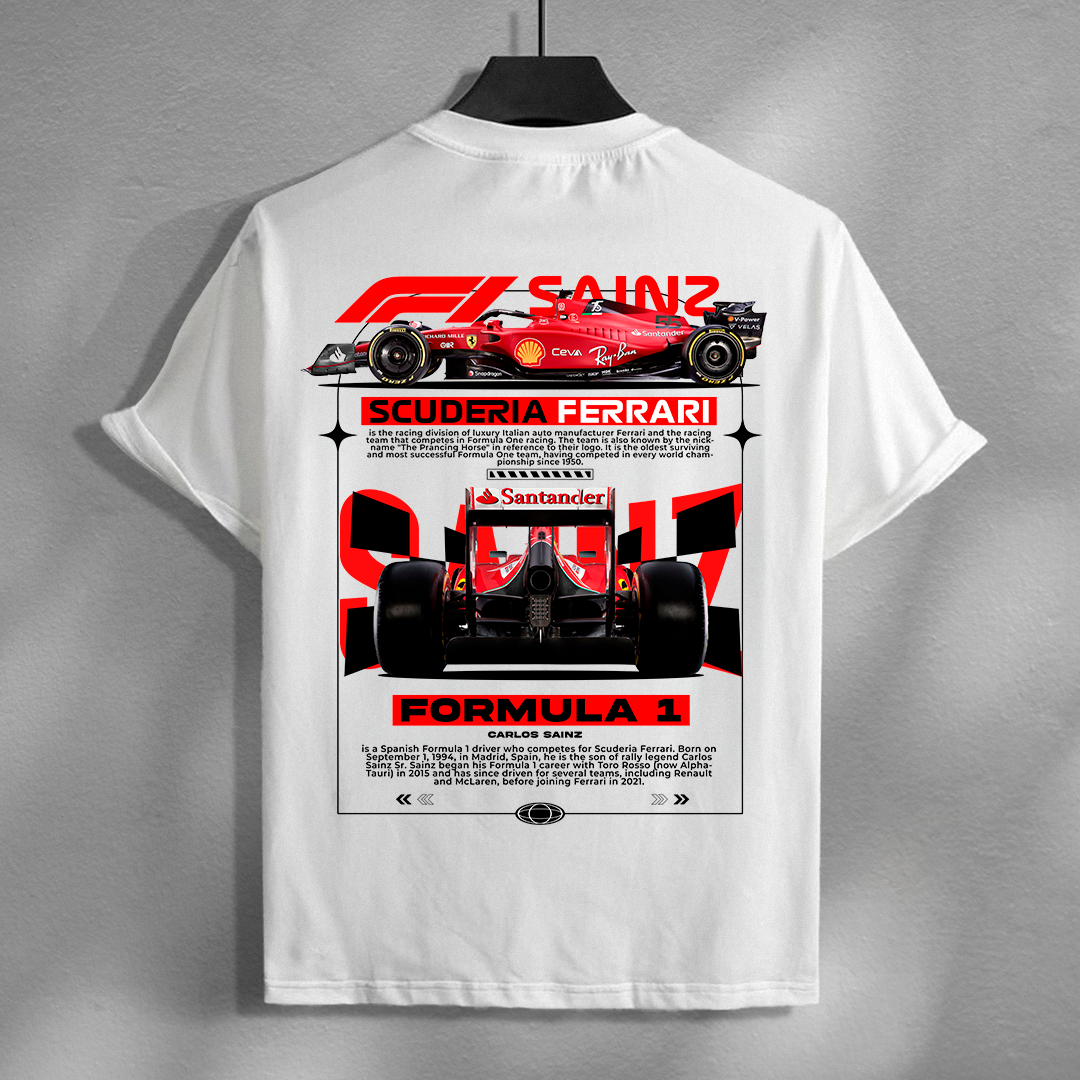 Carlos Sainz Formula 1 - t-shirt design