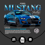 Automotive illustration T-shirt design – instant digital