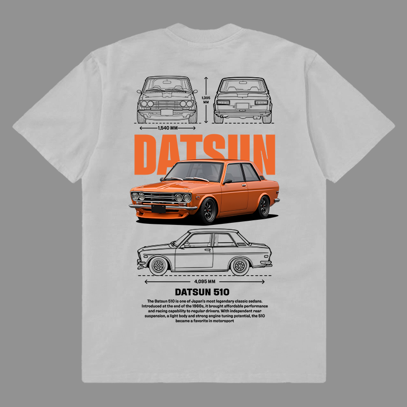 Template car Datsun 510 t-shirt design