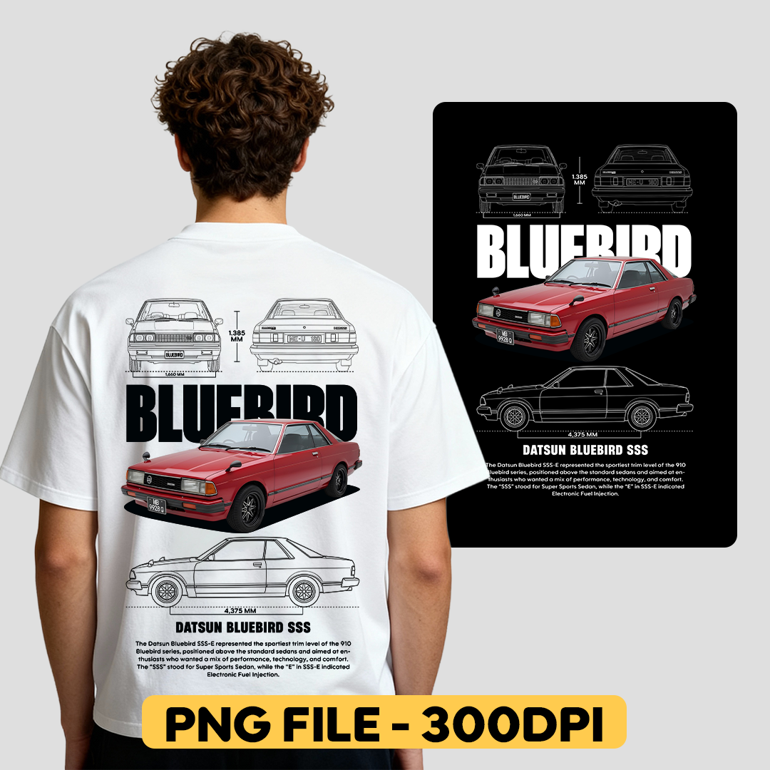 Digital file Datsun Bluebird SSS t-shirt design