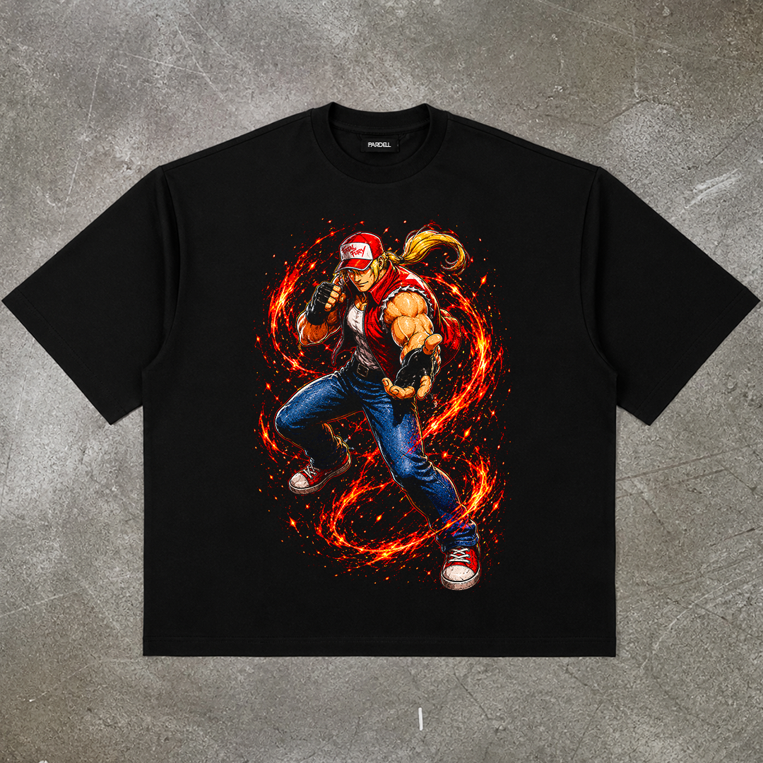 Anime fighters Premium quality halftone DTF t-shirt design