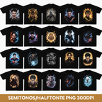 28 Premium Halftone designs for t-shirts Bundle pack