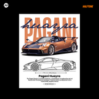 Digital file Huayra 70 t-shirt design