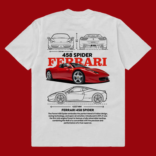Digital file Ferrari 458 spider t-shirt design