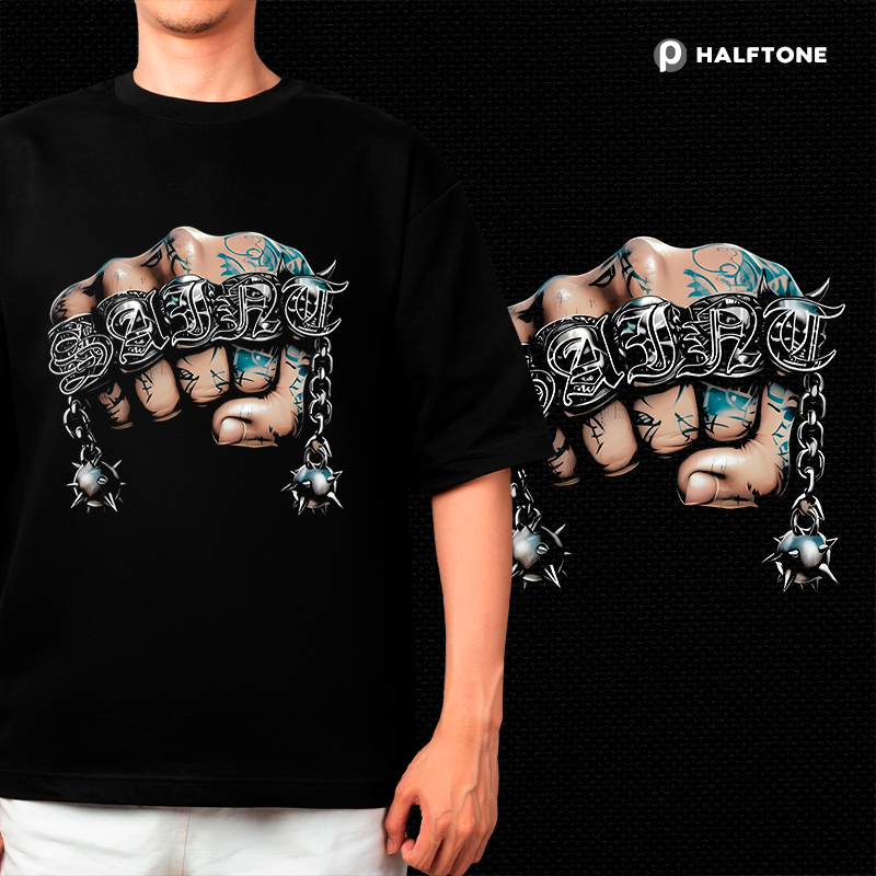 Halftone - Gangster style t-shirt design