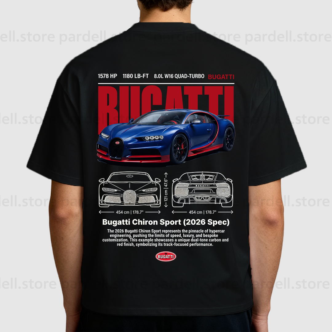 Digital file - Bugatti Chiron Sport tshirt design
