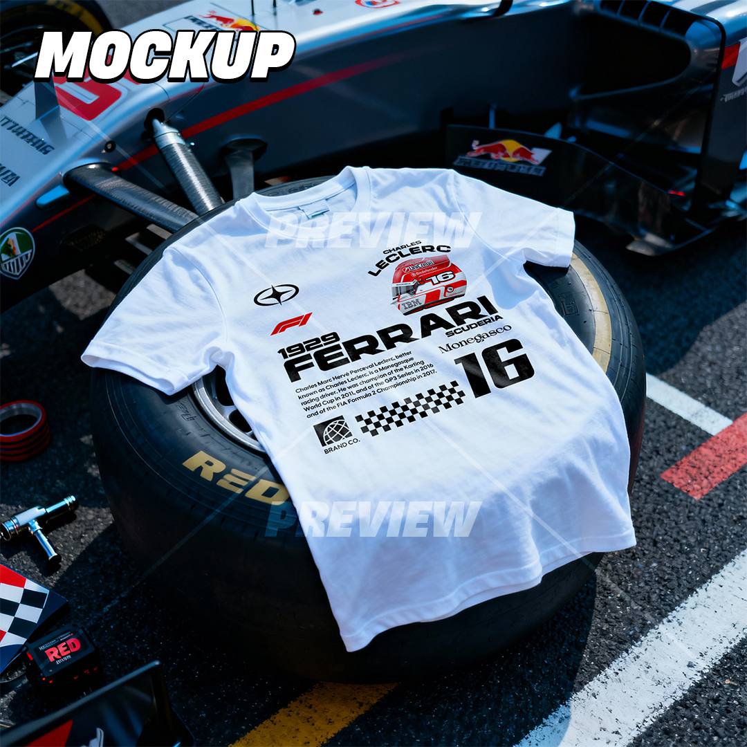 F1 Racing Mockup t-shirt