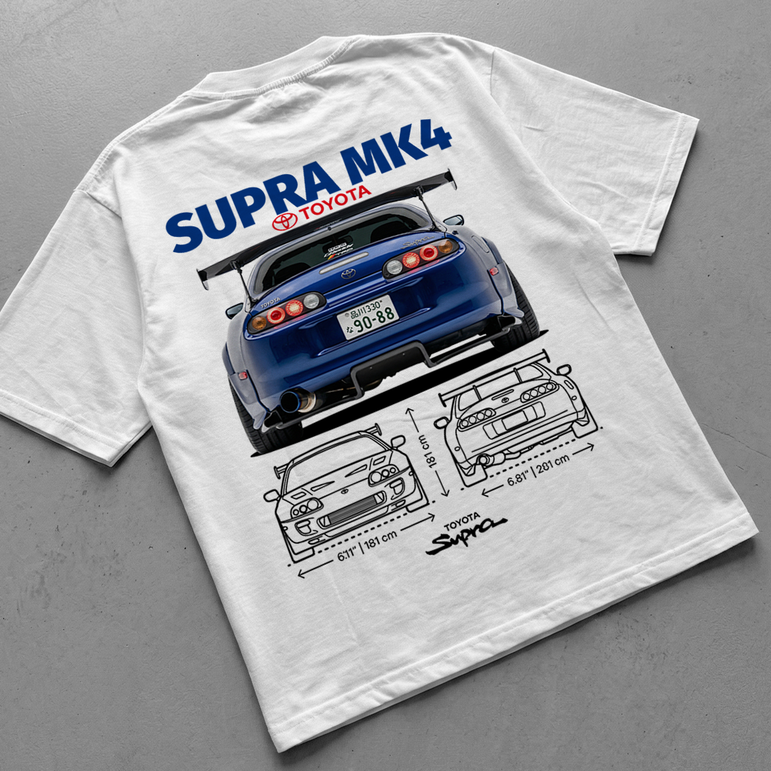 Toyota Supra MK4 blue edition - t-shirt design