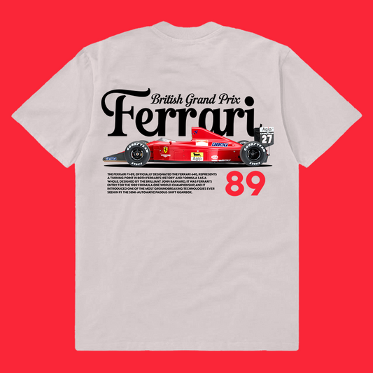 Ferrari F1-89 template t-shirt design