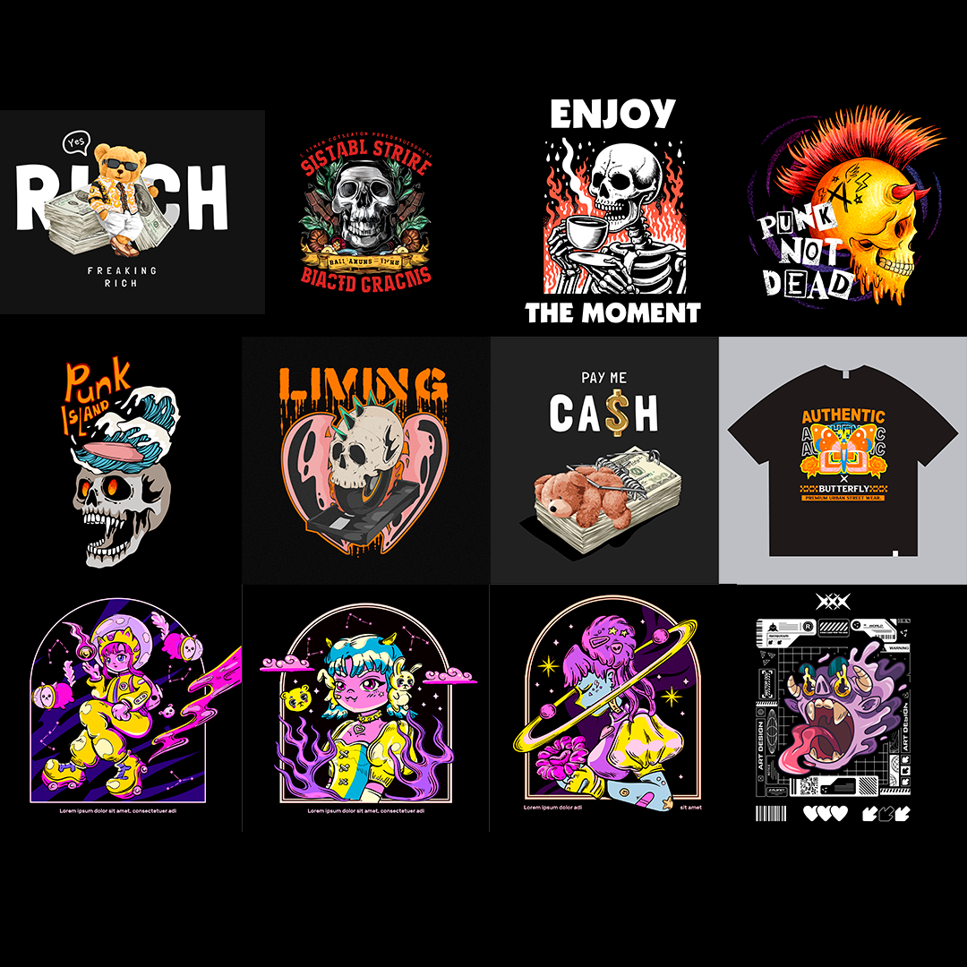 +50 URBAN STREETWEAR DESIGNS FOR T-SHIRT