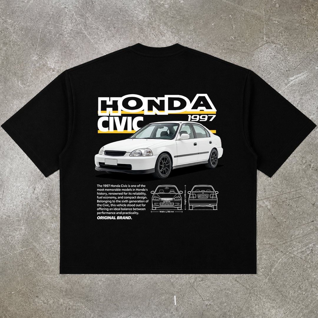 Honda Civic 1997 t-shirt design DTF