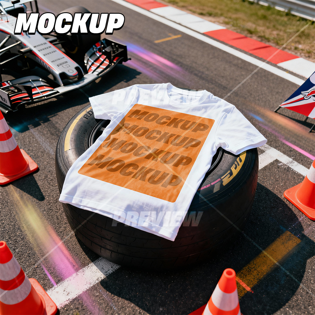 F1 Racing t-shirt mockup