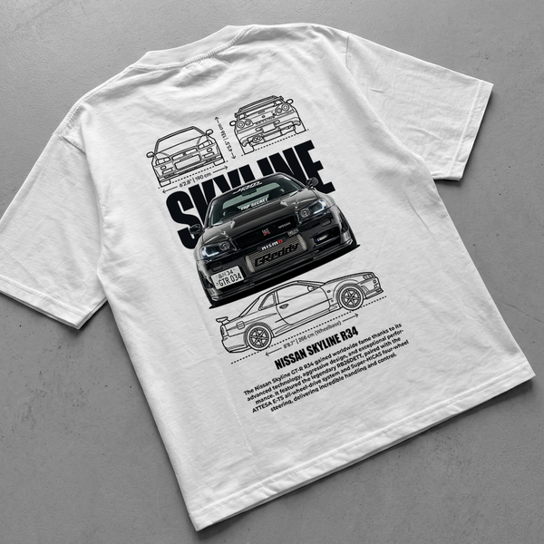 Skyline R34 JDM - t-shirt design - digital file