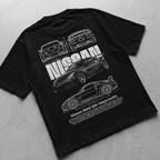 Car t-shirt design Nissan 350z drift king reto tokio