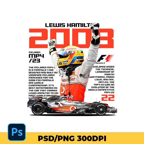 Lewis H. Mclaren MP4-23 t-shirt design