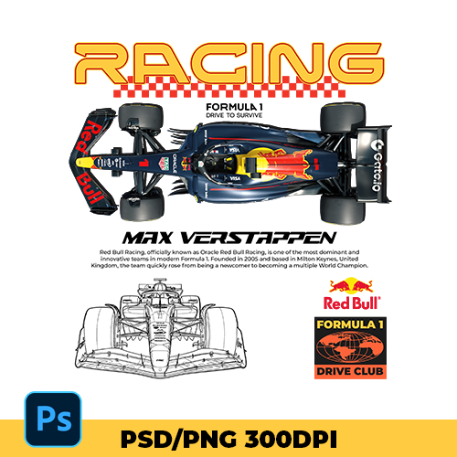 Max Verstappen driver t-shirt design