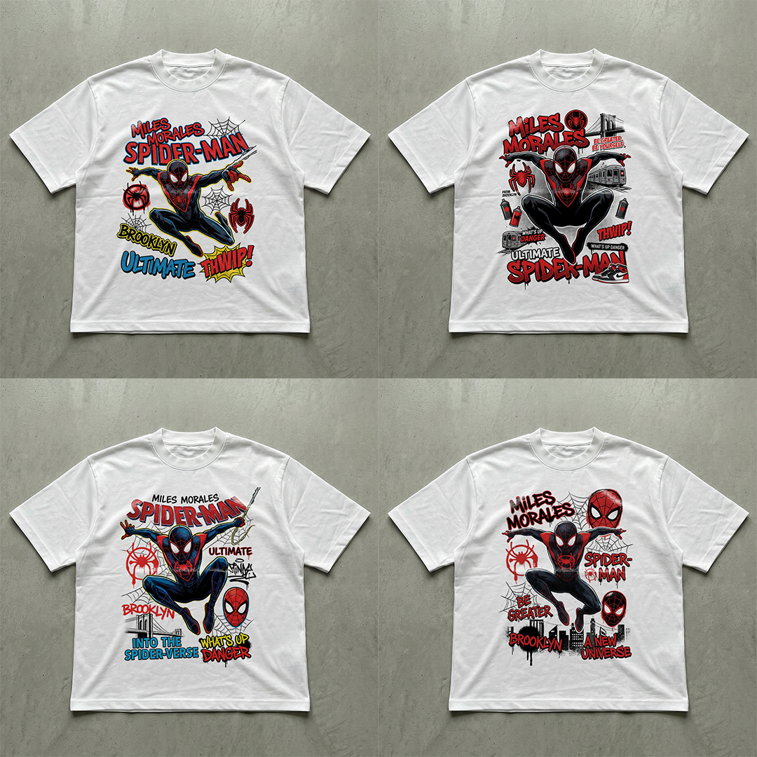 T shirt design Spider-man Miles Morales