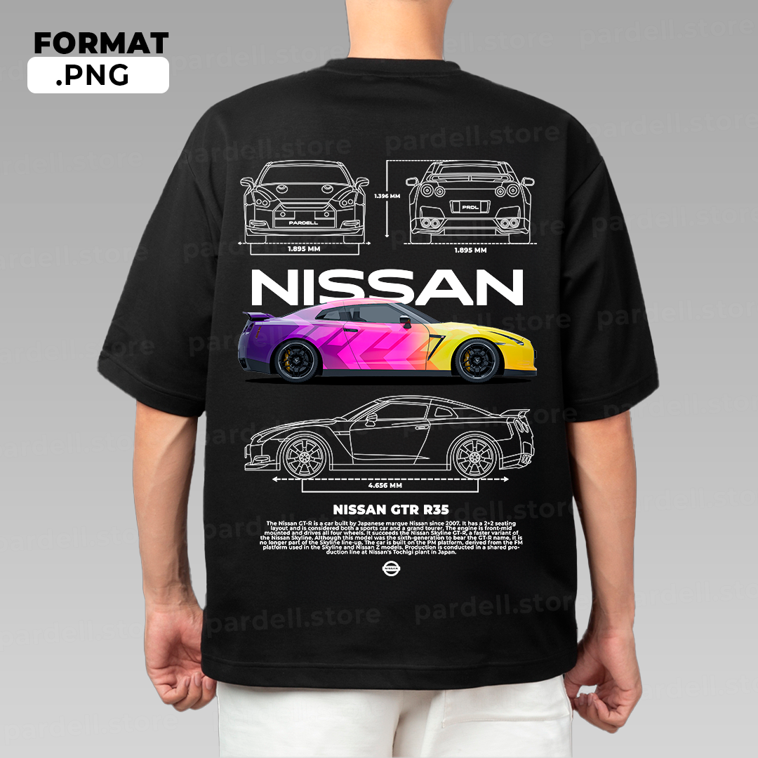 Nissan GTR R35 - T-shirt design