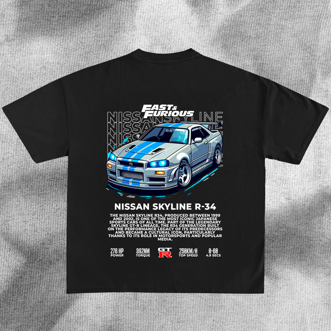 Skyline GTR34 - t-shirt design