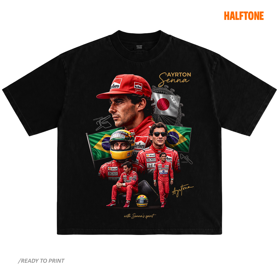 Digital file - Ayrton brazilian driver tshirt design