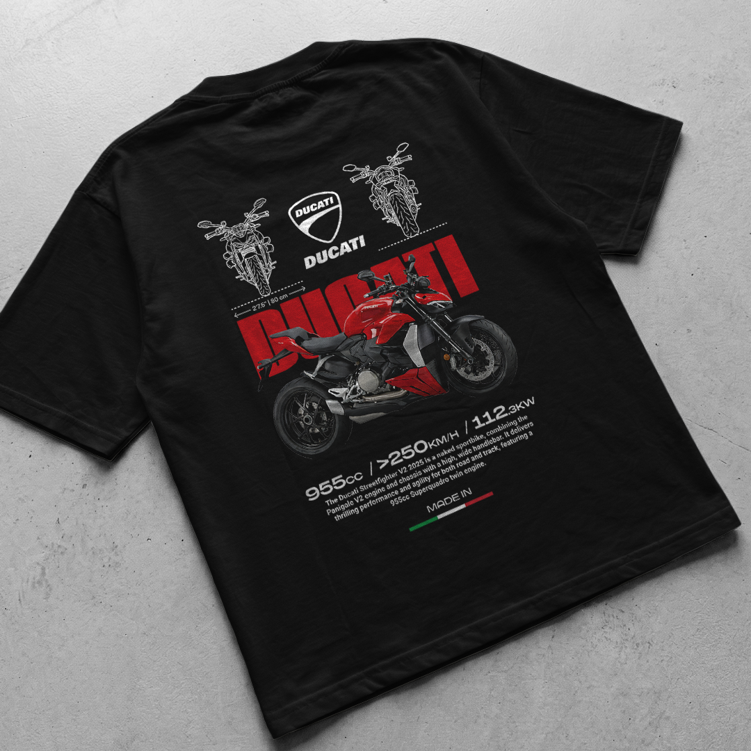 Motorcycle t-shirt design Ducati Streetfighter V2 2025