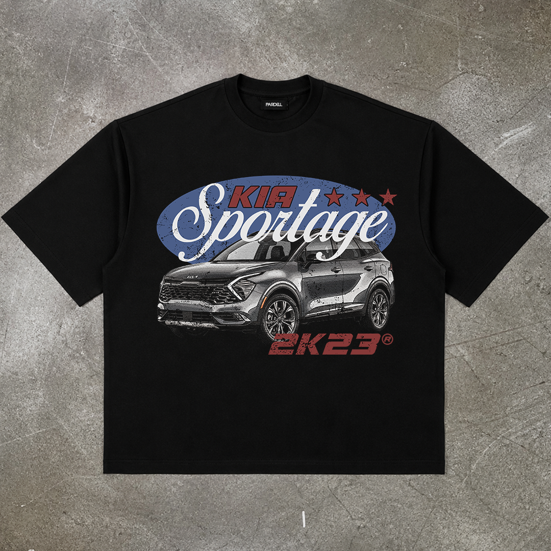 Kia Sportage Grunge effect t-shirt design DTF