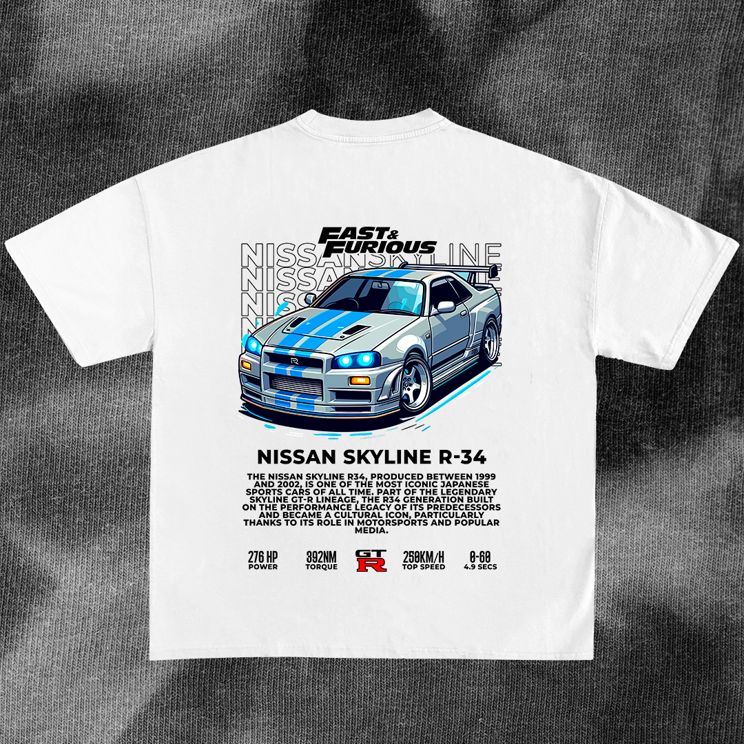 Skyline GTR34 - t-shirt design