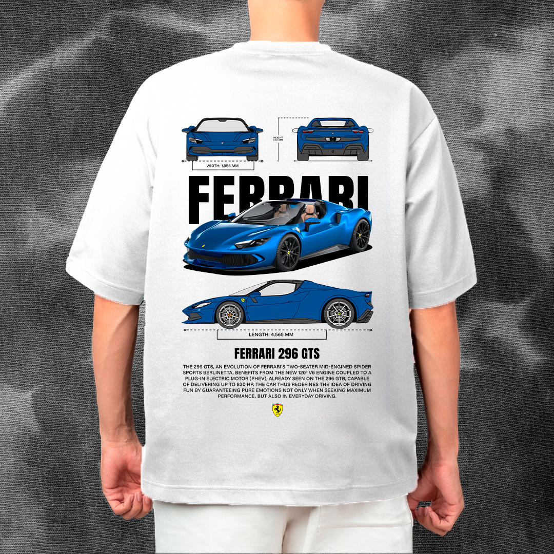 Ferrari 296 GTS - t-shirt design