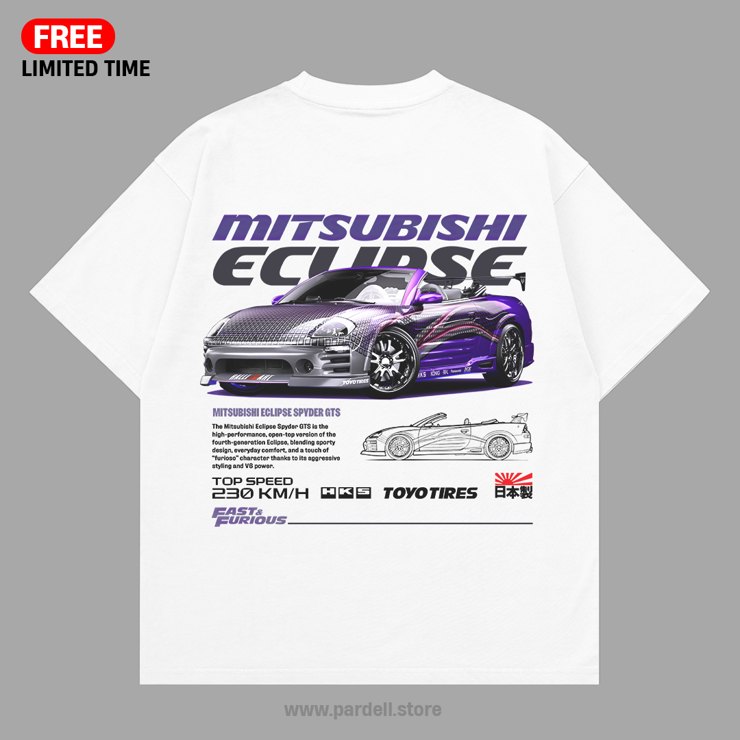 FREE template car design Eclipse GTS F&F t-shirt design