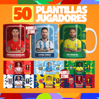50 Plantillas del Mundial para Mugs - Sublimación