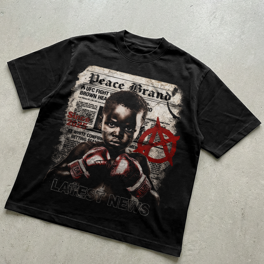 Fight last news brand t-shirt design