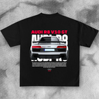Car design for t-shirt, graphic, audi r8 vector for print