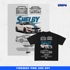 Automotive illustration T-shirt design – instant digital