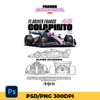 Template Franco Colapinto t-shirt design