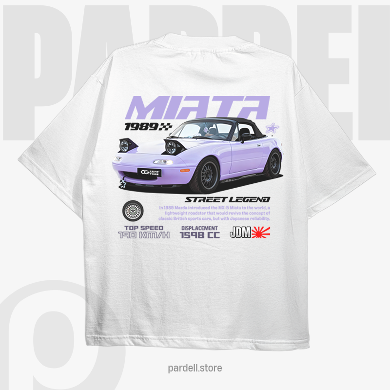 Template car Miata MX5 1989 t-shirt design