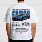 Digital file - Blue Bugatti chiron tshirt design