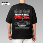 Sportscar-inspired T-shirt illustration – digital