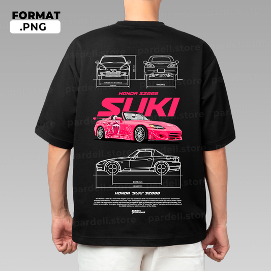 Honda Suki S2000 t-shirt design template