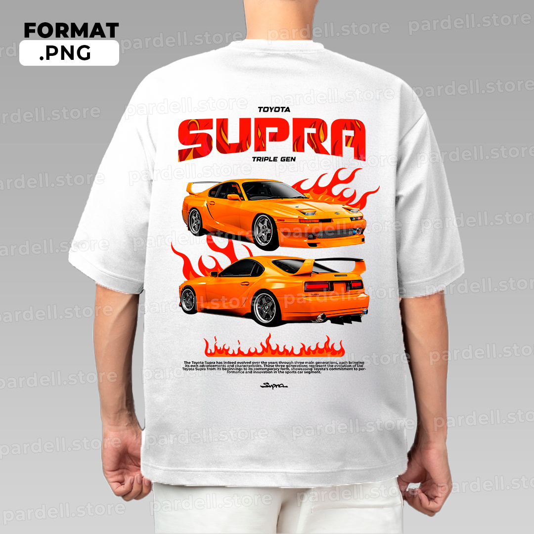 Toyota Supra Triple Gen / T-shirt design