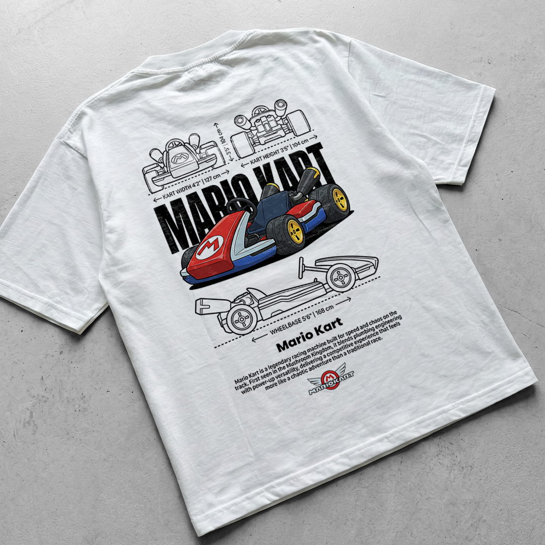 T-shirt design Mario Kart