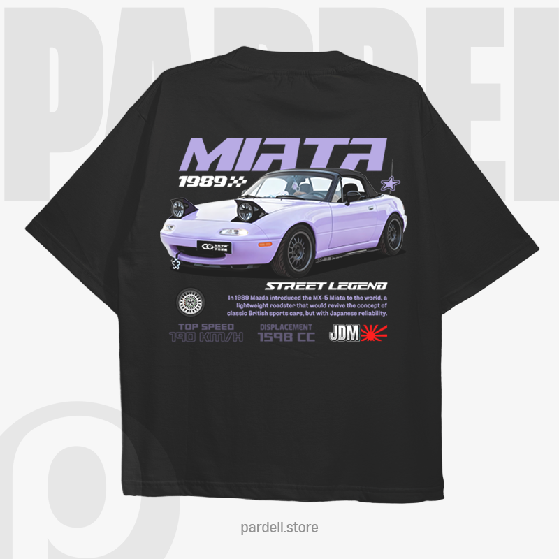 Template car Miata MX5 1989 t-shirt design