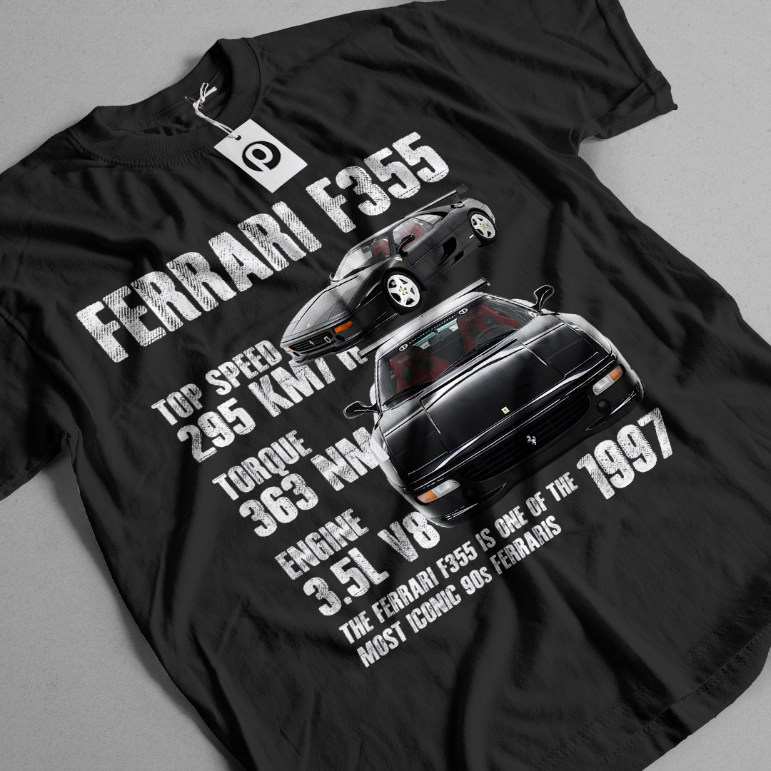 Template 1997 Ferrari F355 t-shirt design