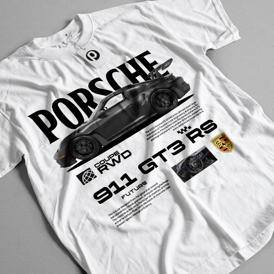 Template Porsche 911 GT3 RS 2025 t-shirt design